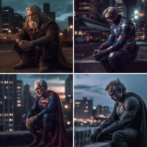 Супергерои Marvel & DC на пенсии