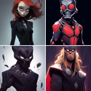 Герои Marvel в стиле Cartoon Network